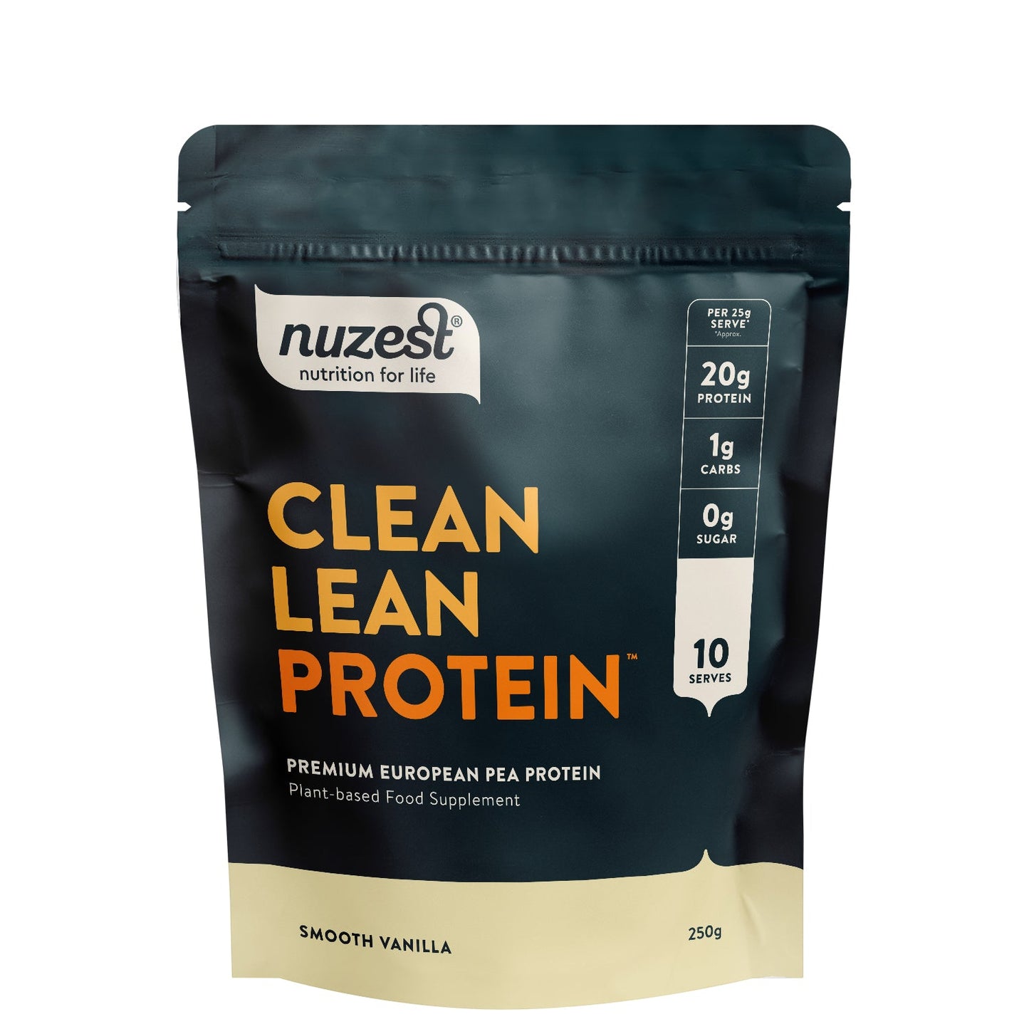 Nuzest Smooth Vanilla Clean Lean Protein 250g front packaging