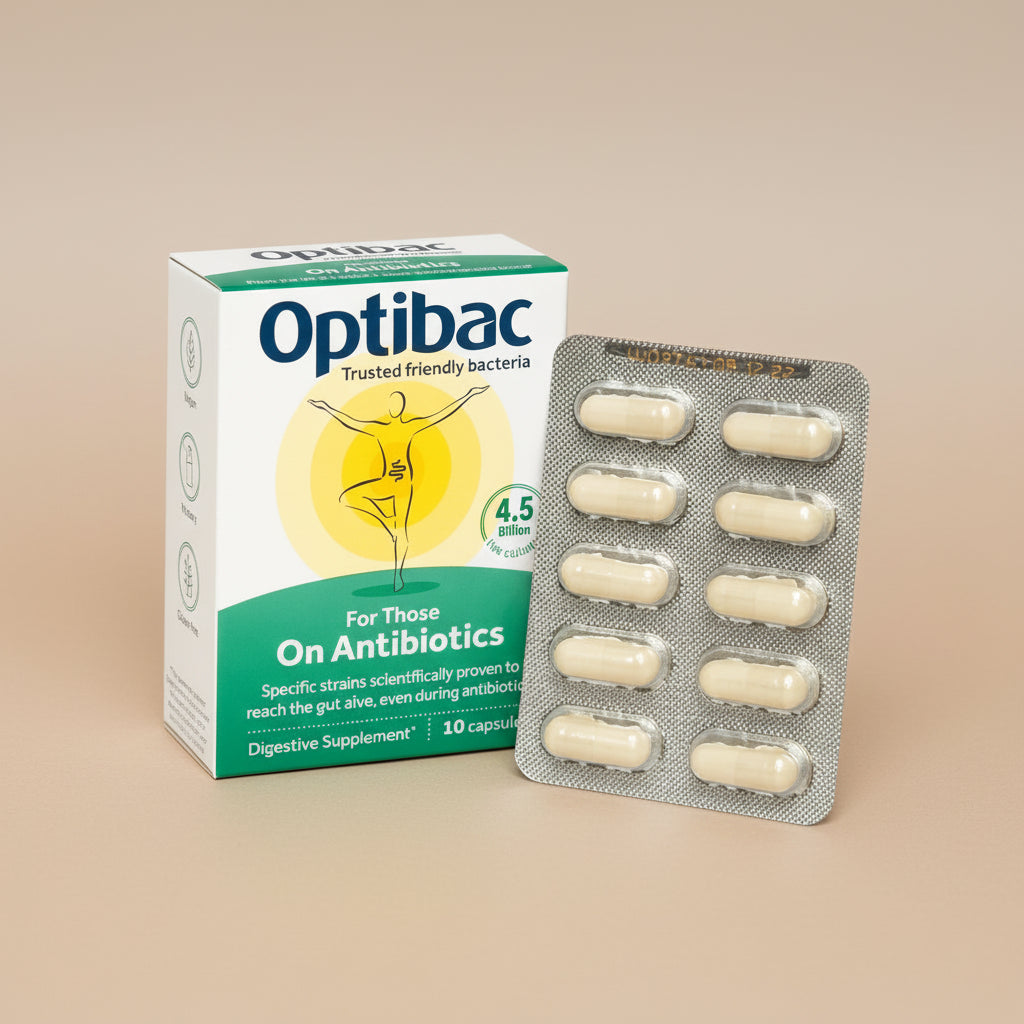 Optibac For Those on Antibiotics 10 Capsules Supplement Box