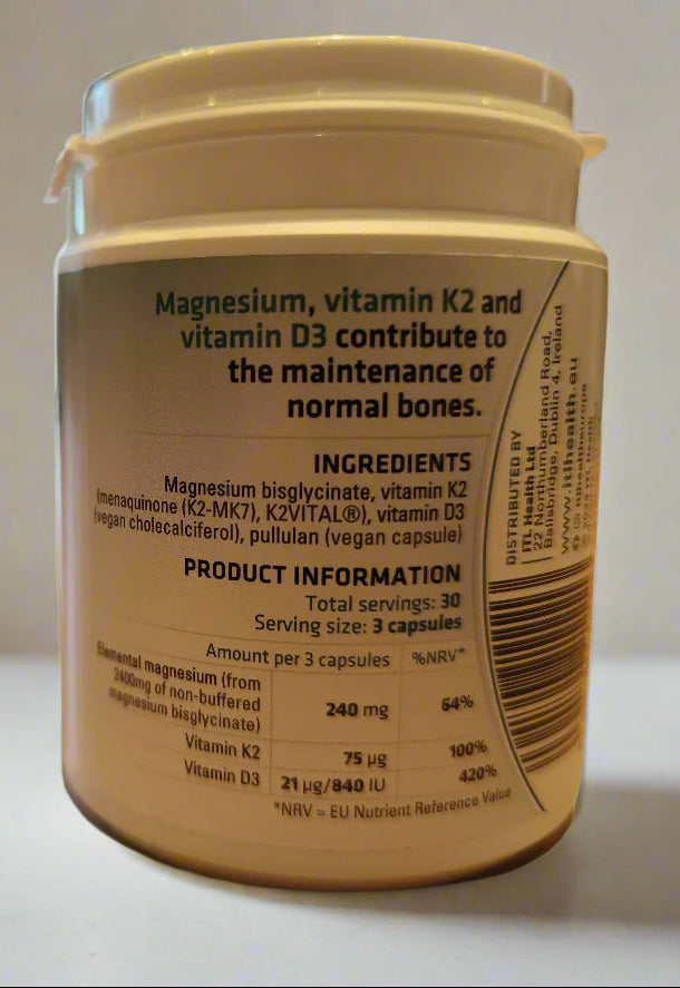 PrizMAG+ Supplement Facts and Ingredients K2 D3