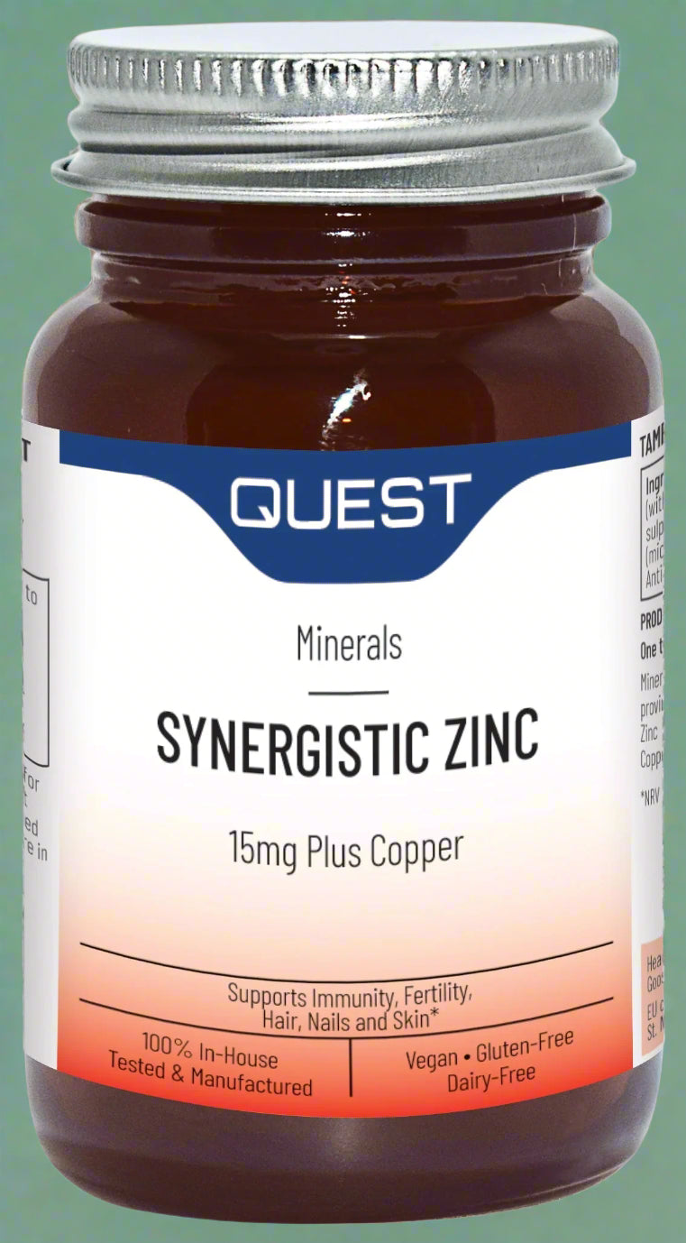 Quest Synergistic Zinc 15mg – 90 Tablets Front Bottle
