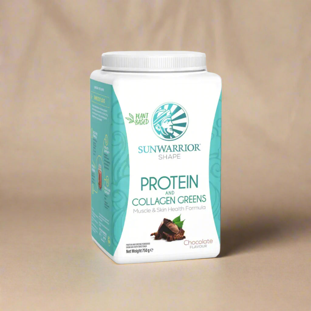 Sunwarrior Protein & Collagen Greens Chocolate 750g – Vegan Supplement