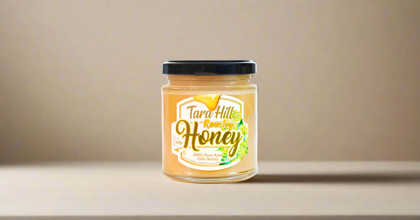 Tara Hill Ivy Honey 227g jar of raw Irish autumn honey