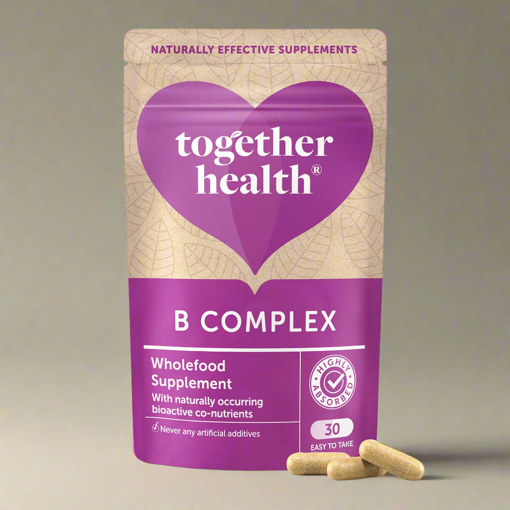 Front view of Together Health B-Vitamin Complex – 30 Capsules pouch
