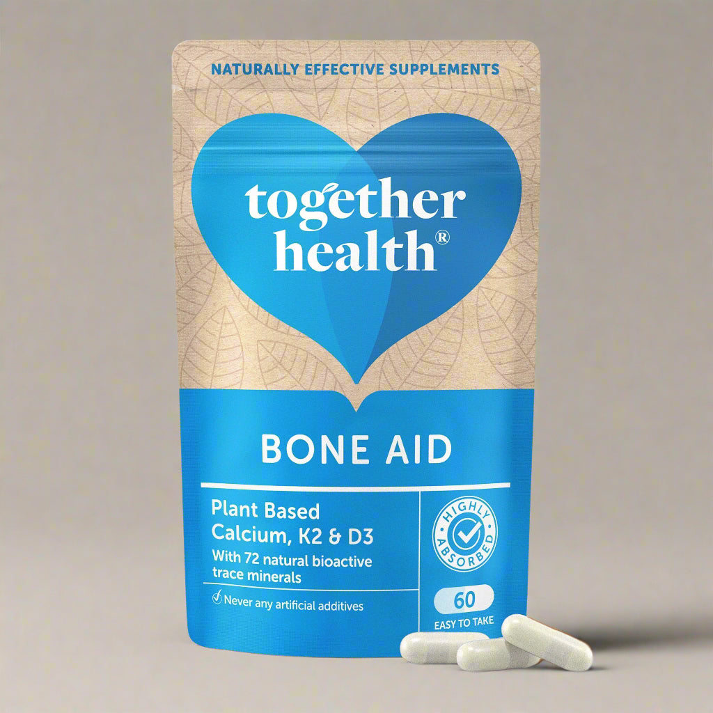 Front view of Together Health Bone Aid – 60 Capsules pouch