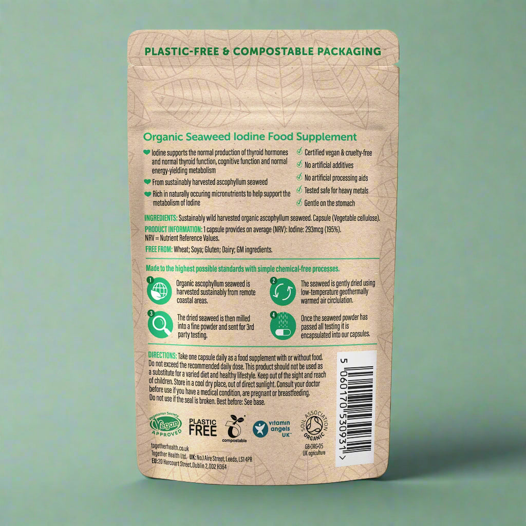 Natural Iodine and Co-Nutrient Details – Seaweed Iodine 30 Capsules