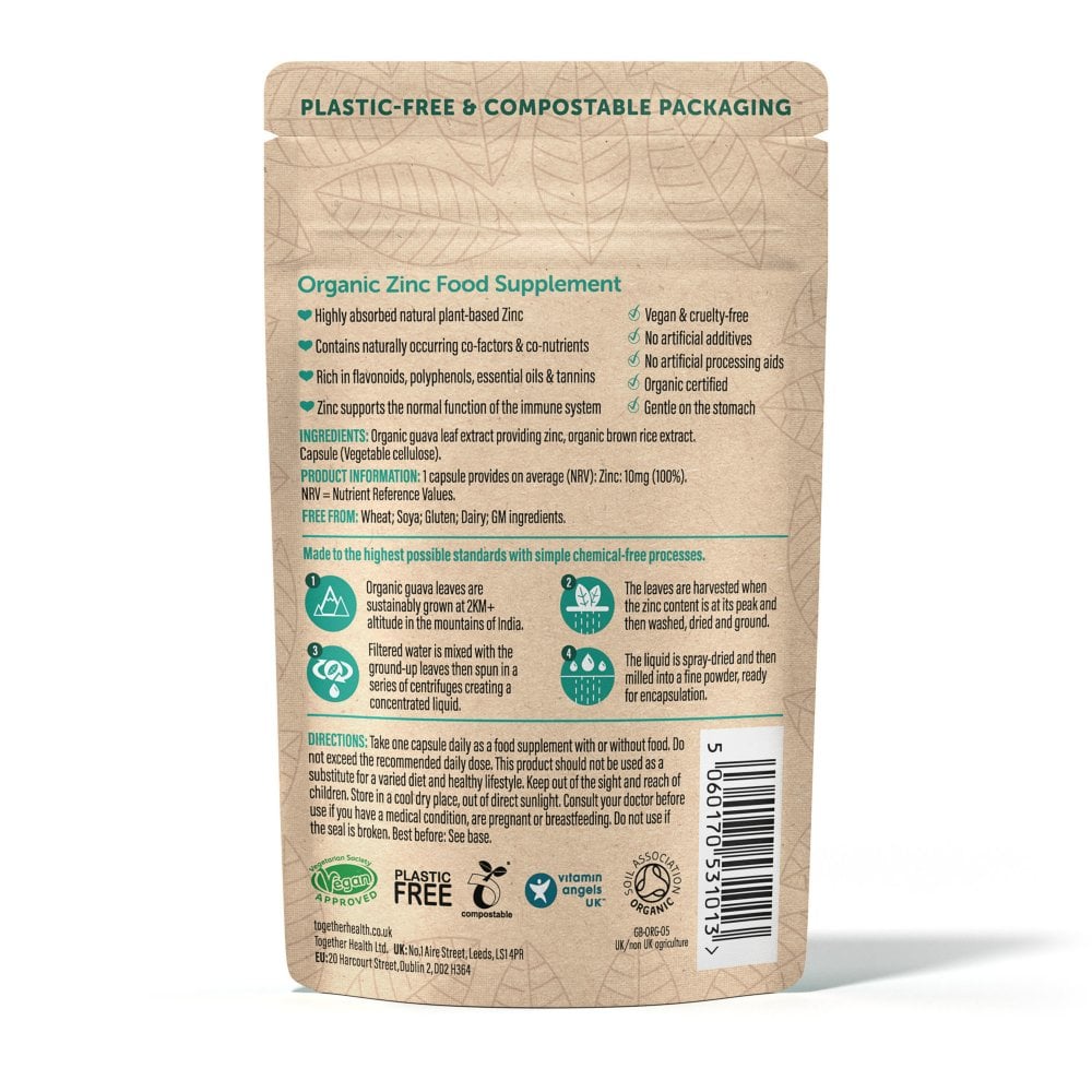 Together Health Zinc Supplement Facts and Label