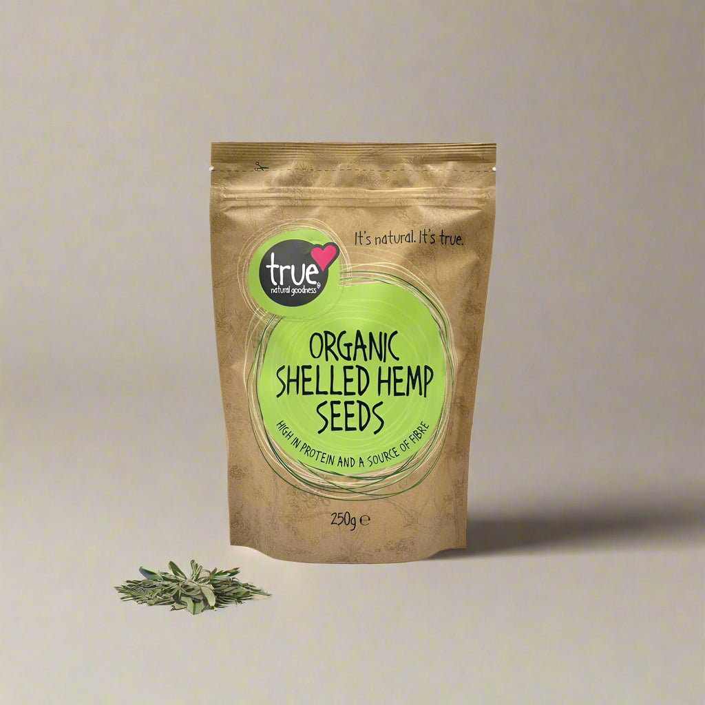 True Natural Goodness Organic Hemp Seeds Shelled 250g Front Label
