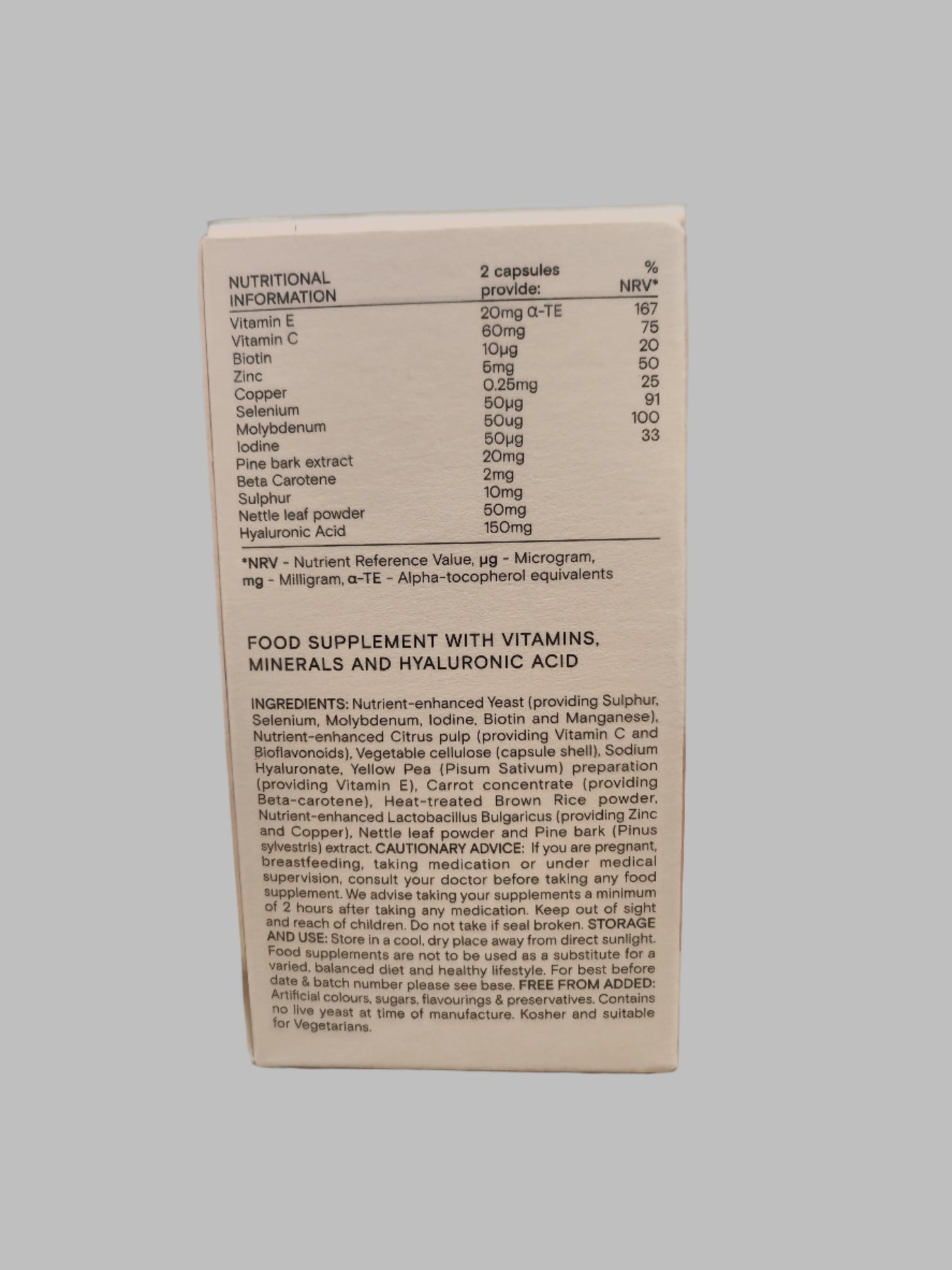 Wild Nutrition Complete Beauty Support - Directions, Benefits & Nutritional Information - 60 Capsules for Radiant