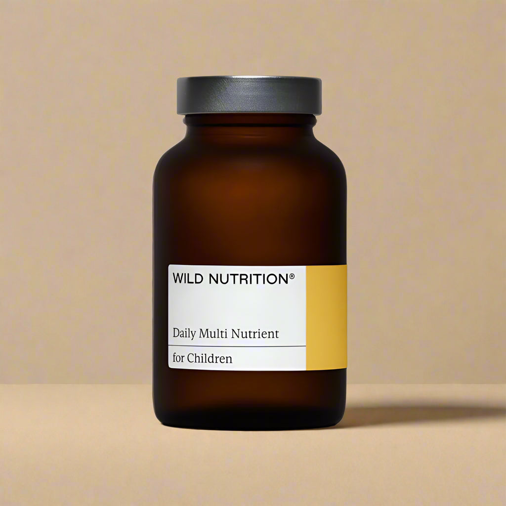 Front view of Wild Nutrition Daily Multi Nutrient for Children - 60 capsules bottle.