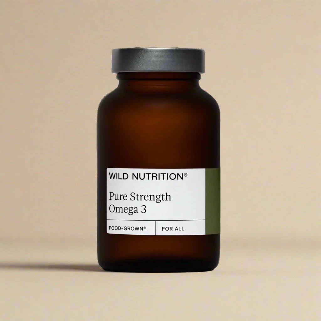 Wild Nutrition Pure Strength Omega 3 120 Capsules Front Packaging