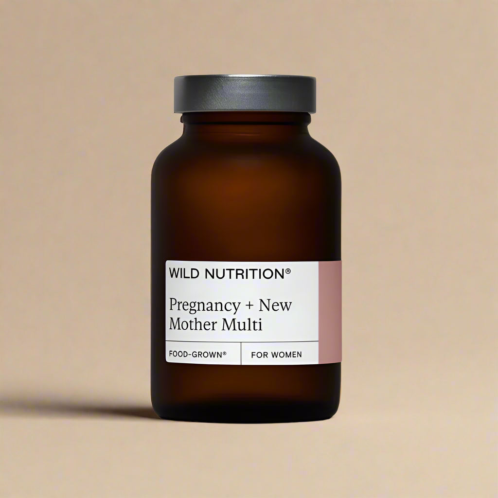 Wild Nutrition Pregnancy + New Mother Support 90 Capsules Front Bottle