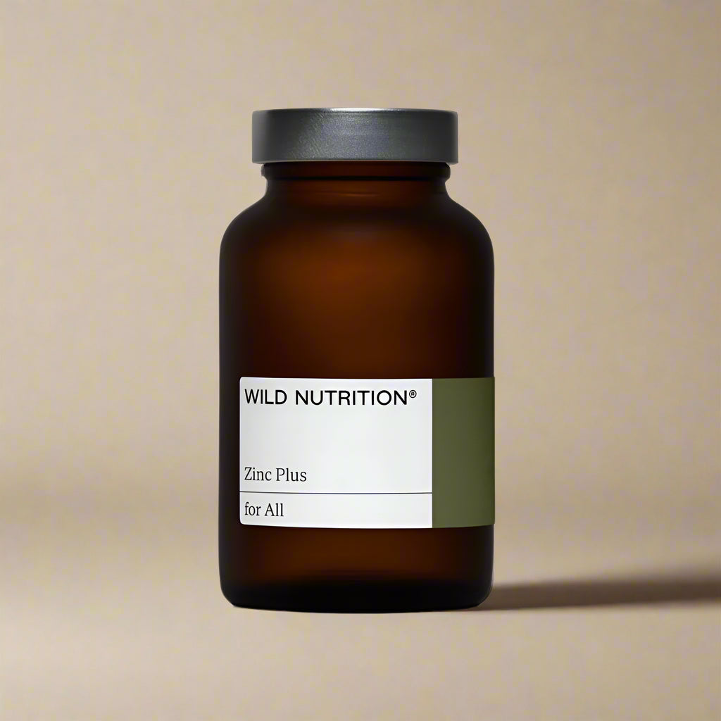 Wild Nutrition Zinc Plus 30 Capsules Front Label