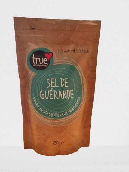 True Natural Goodness Sel de Guérande 250g pouch, front label