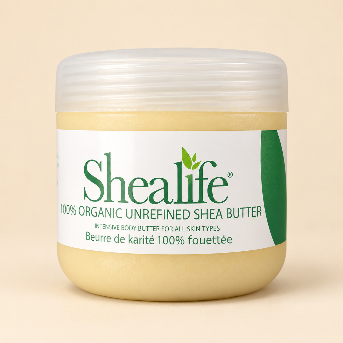 SheaLife Organic Unrefined Shea Butter 100g – front jar packaging