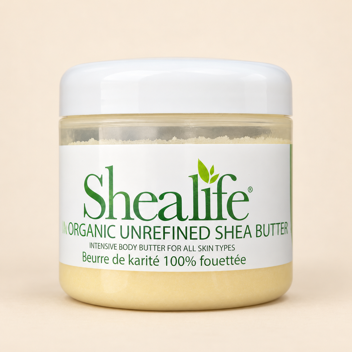 SheaLife Organic Unrefined Shea Butter 220g – front jar packaging