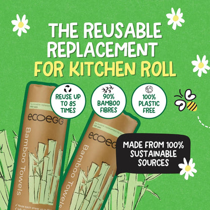 ecoegg Bamboo Kitchen Towels care and reuse information
