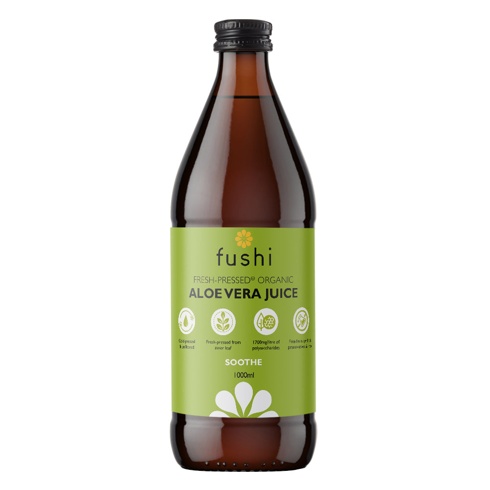 Fushi Aloe Vera Juice – Organic, Cold-Pressed, 1 Litre – Digestive & Skin Health Support