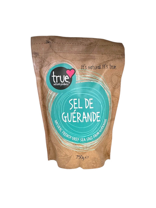 Sel de Guérande Fine Sea Salt in a 750g bag, perfect for gourmet cooking.
