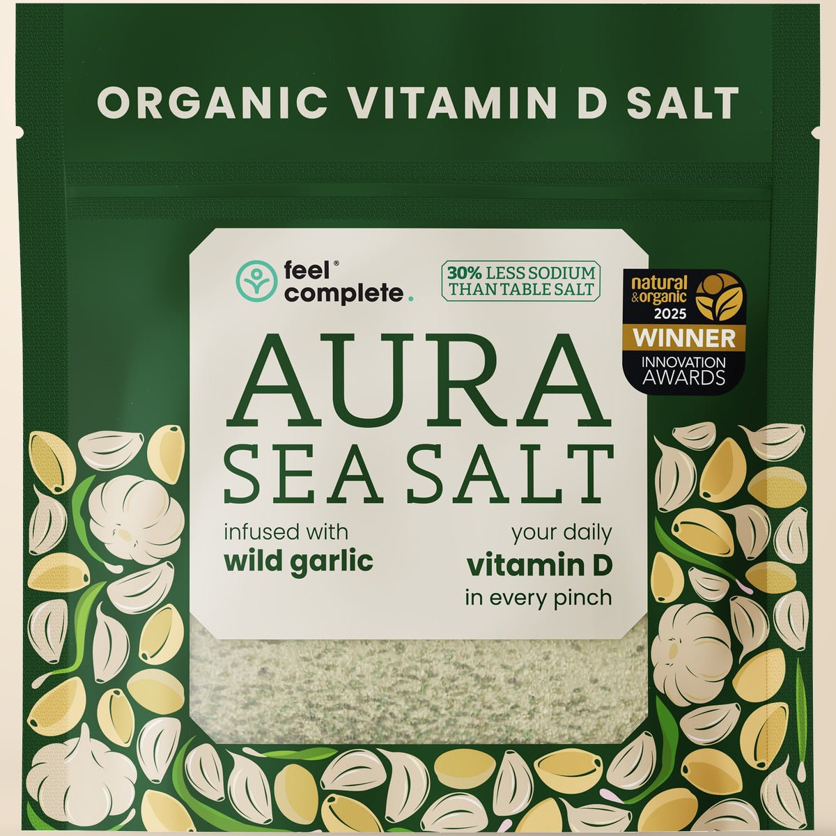 Feel Complete Aura Sea Salt – Wild Garlic – 80g