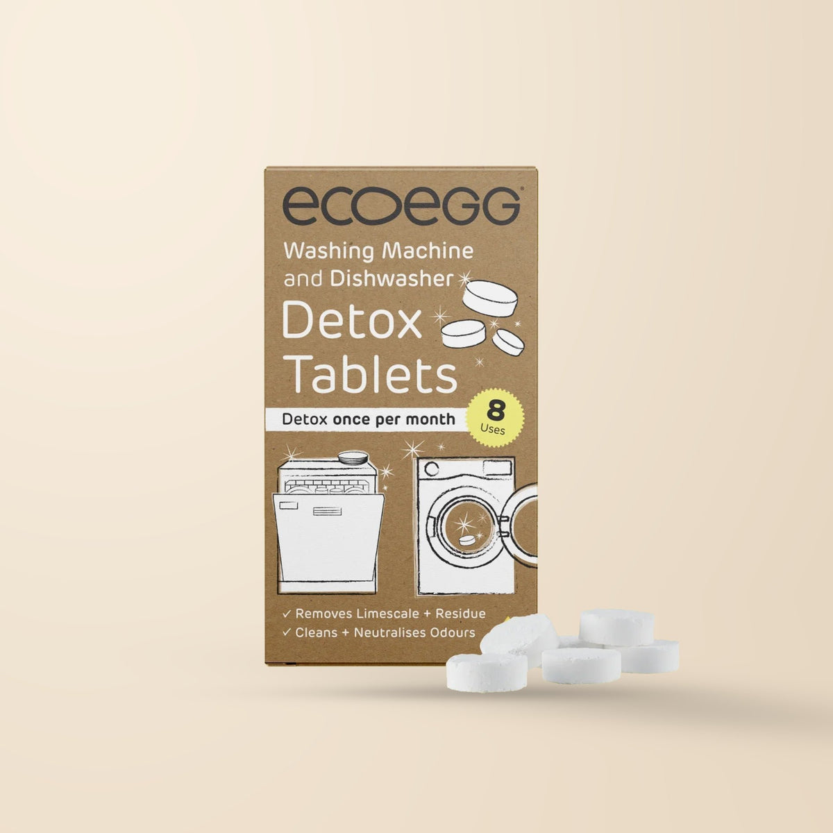 ecoegg Detox Tablets 8 pack for washing machines and dishwashers