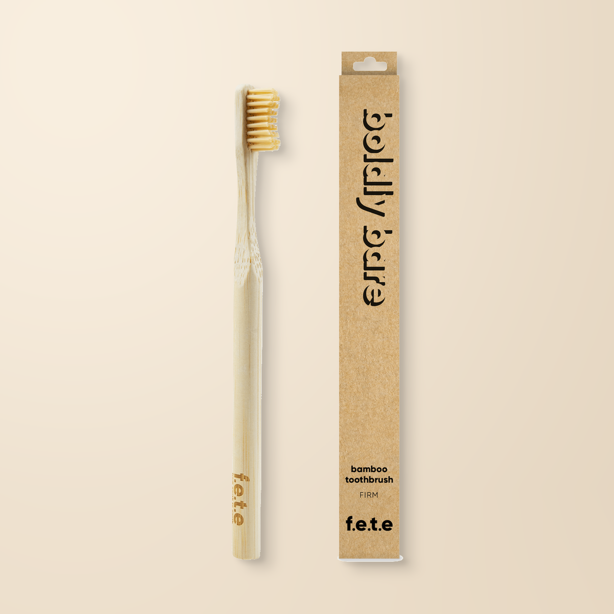 FETE Boldly Bare Natural Bamboo Toothbrush – Adult Firm, 1 Brush packaging