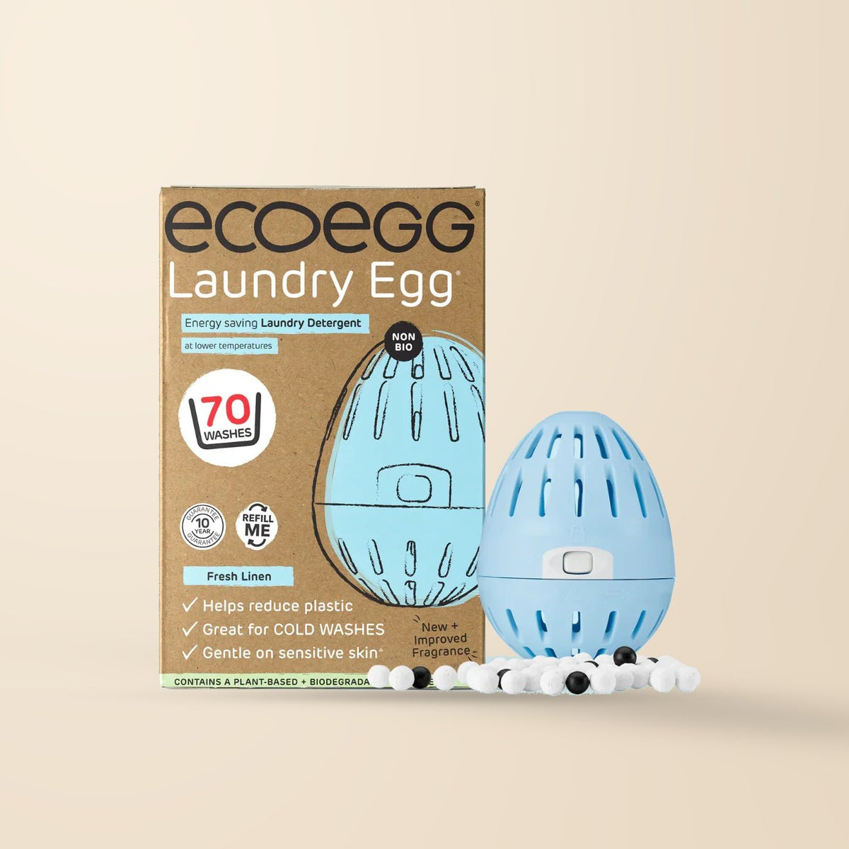 ecoegg Laundry Detergent Egg Fresh Linen product and packaging