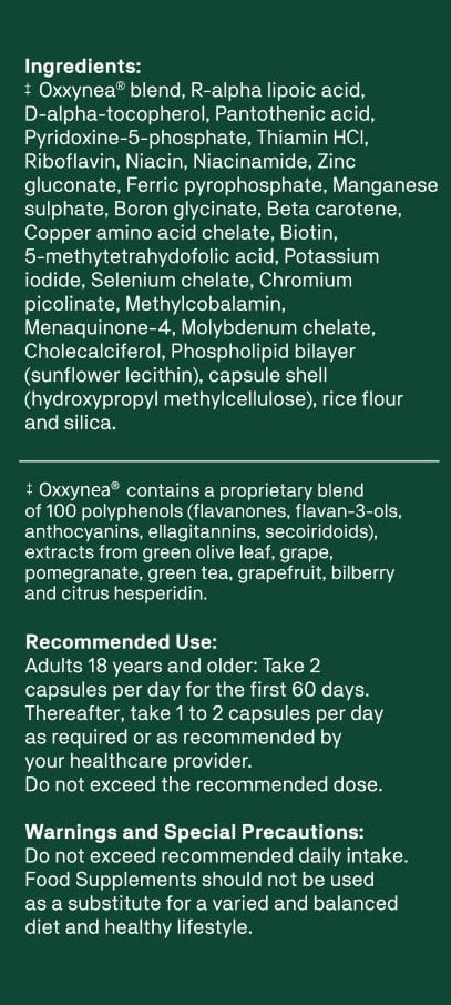 Product label with ingredient list and usage instructions on a green background