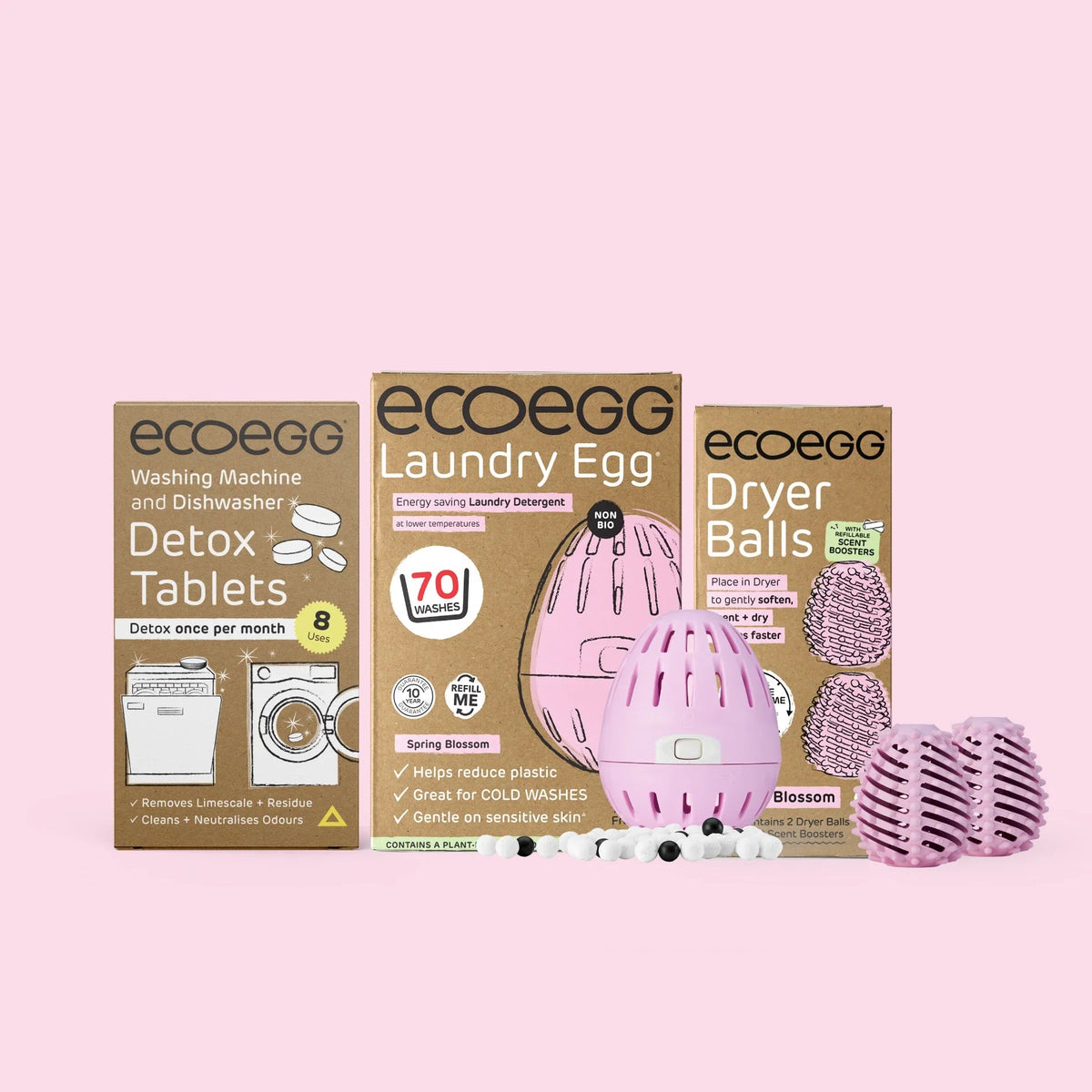 ecoegg Spring Blossom laundry range including Dryer Balls