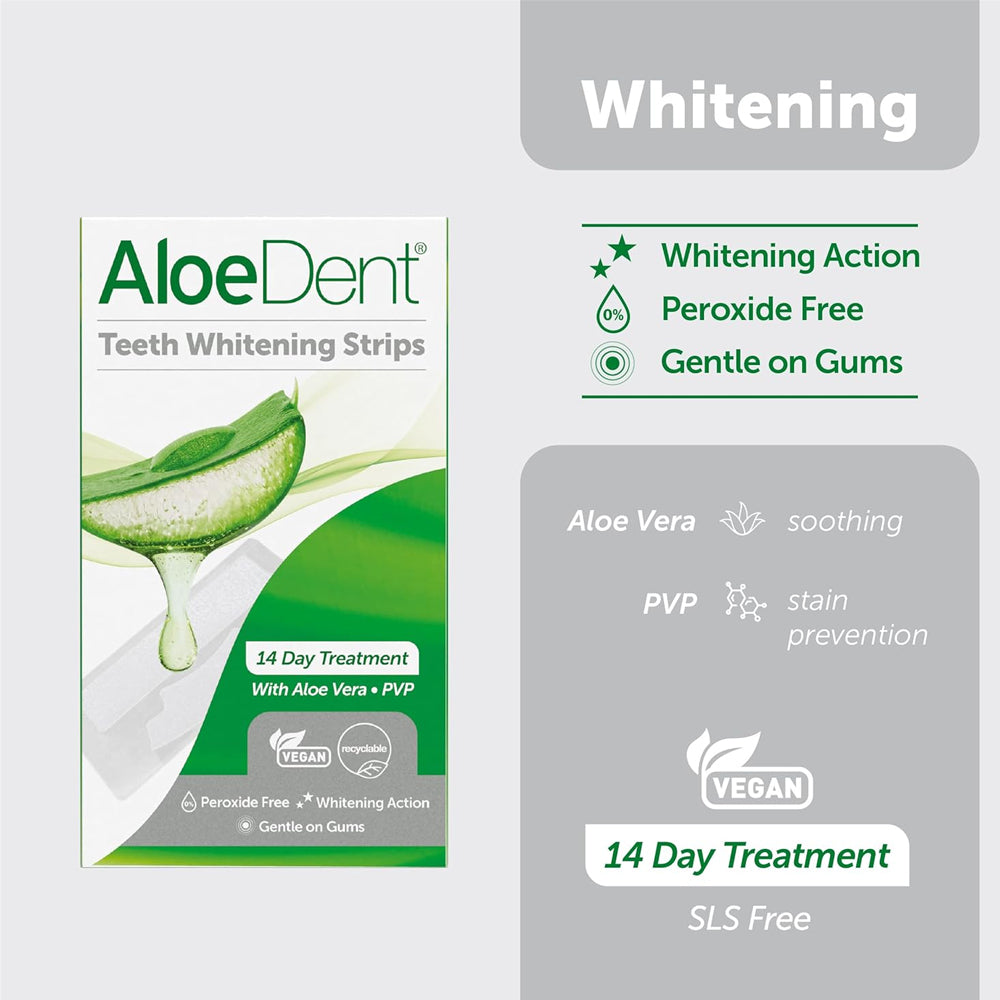 AloeDent Teeth Whitening Strips – 14 Day Treatment – product features