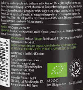 Amazon acai superfood powder