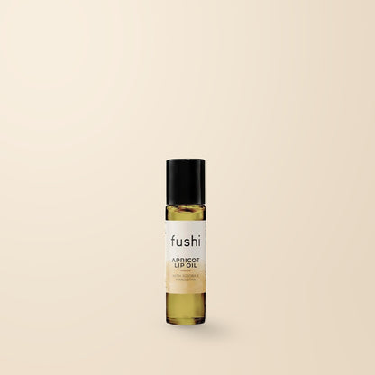 Fushi Apricot Lip Oil with Jojoba – Roll-On 10ml packaging