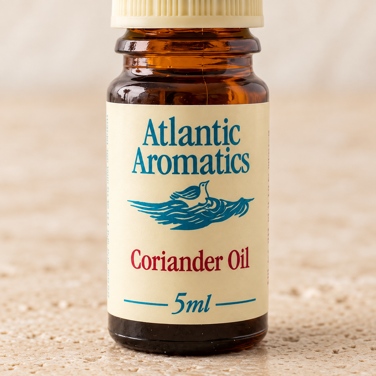Atlantic Aromatics Coriander Essential Oil – 5ml front label detail