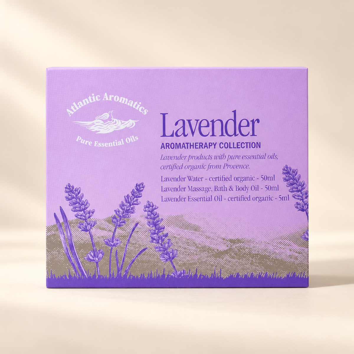 Atlantic Aromatics Lavender Aromatherapy Collection three-piece gift set