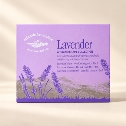 Atlantic Aromatics Lavender Aromatherapy Collection three-piece gift set
