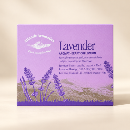 Atlantic Aromatics Lavender Aromatherapy Collection three-piece gift set