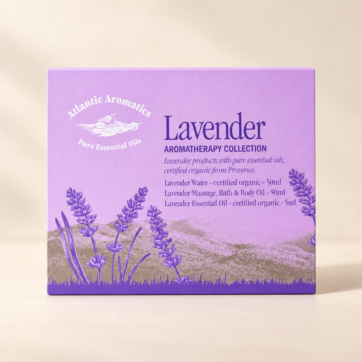 Atlantic Aromatics Lavender Aromatherapy Collection three-piece gift set