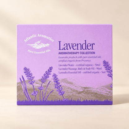 Atlantic Aromatics Lavender Aromatherapy Collection three-piece gift set