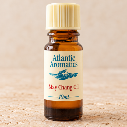 Atlantic Aromatics May Chang Essential Oil – 10ml front label detail