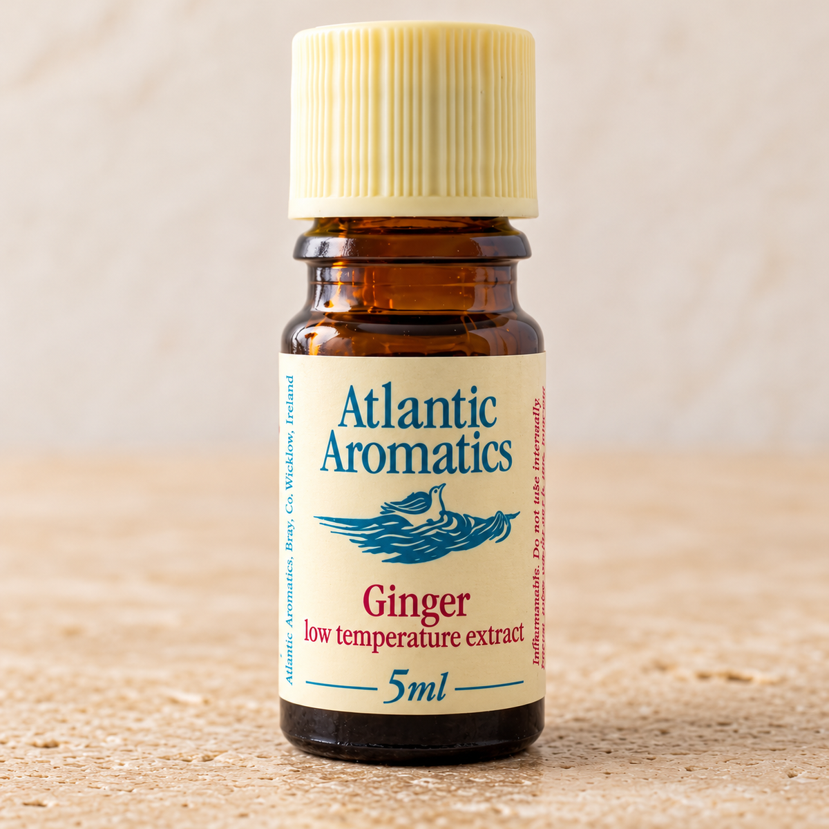 Atlantic Aromatics Organic Ginger CO2 Extract – 5ml front label detail