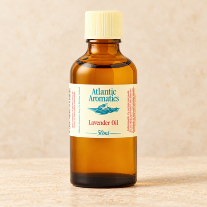 Atlantic Aromatics Lavender Oil 50ml front label detail