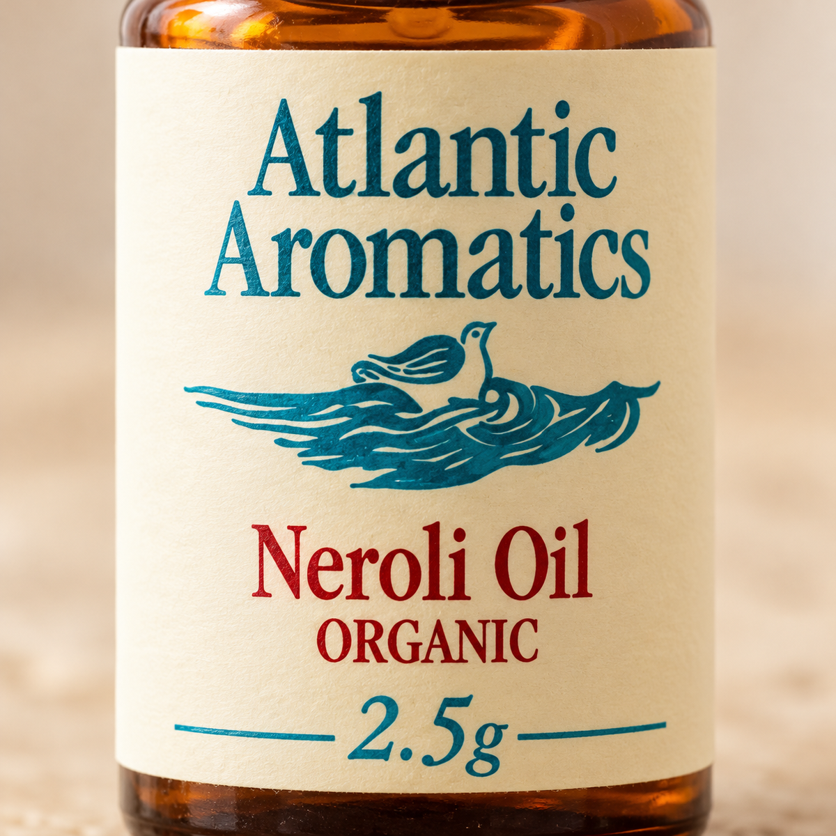 Atlantic Aromatics Organic Neroli Essential Oil – 2.5g front label detail