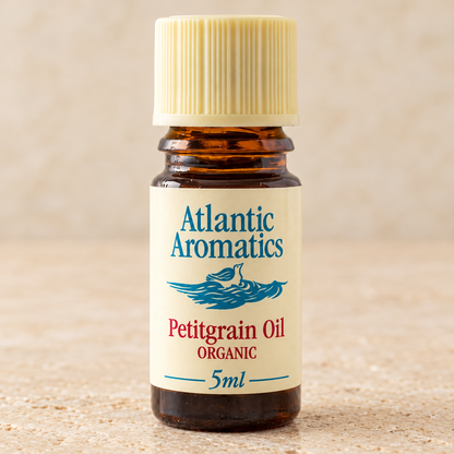 Atlantic Aromatics Organic Petitgrain Essential Oil – 5ml front label detail