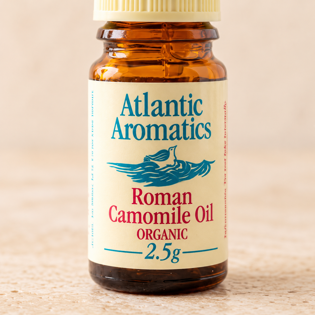 Atlantic Aromatics Roman Camomile Organic Essential Oil – 2.5g front label detail