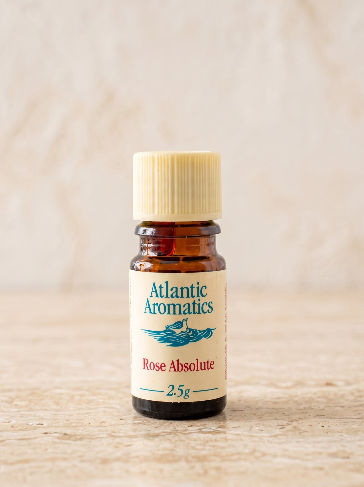 Atlantic Aromatics Rose Absolute – 2.5g front bottle on warm beige background