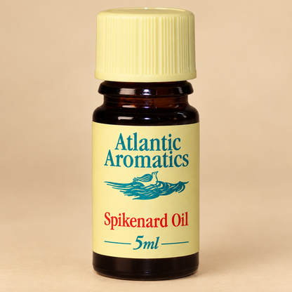 Atlantic Aromatics Spikenard Essential Oil – 5ml — front label detail