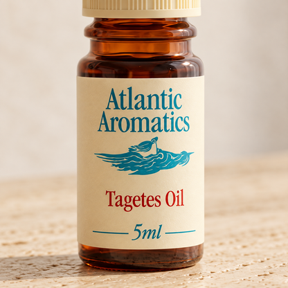 Atlantic Aromatics Tagetes Essential Oil – 5ml — front label detail