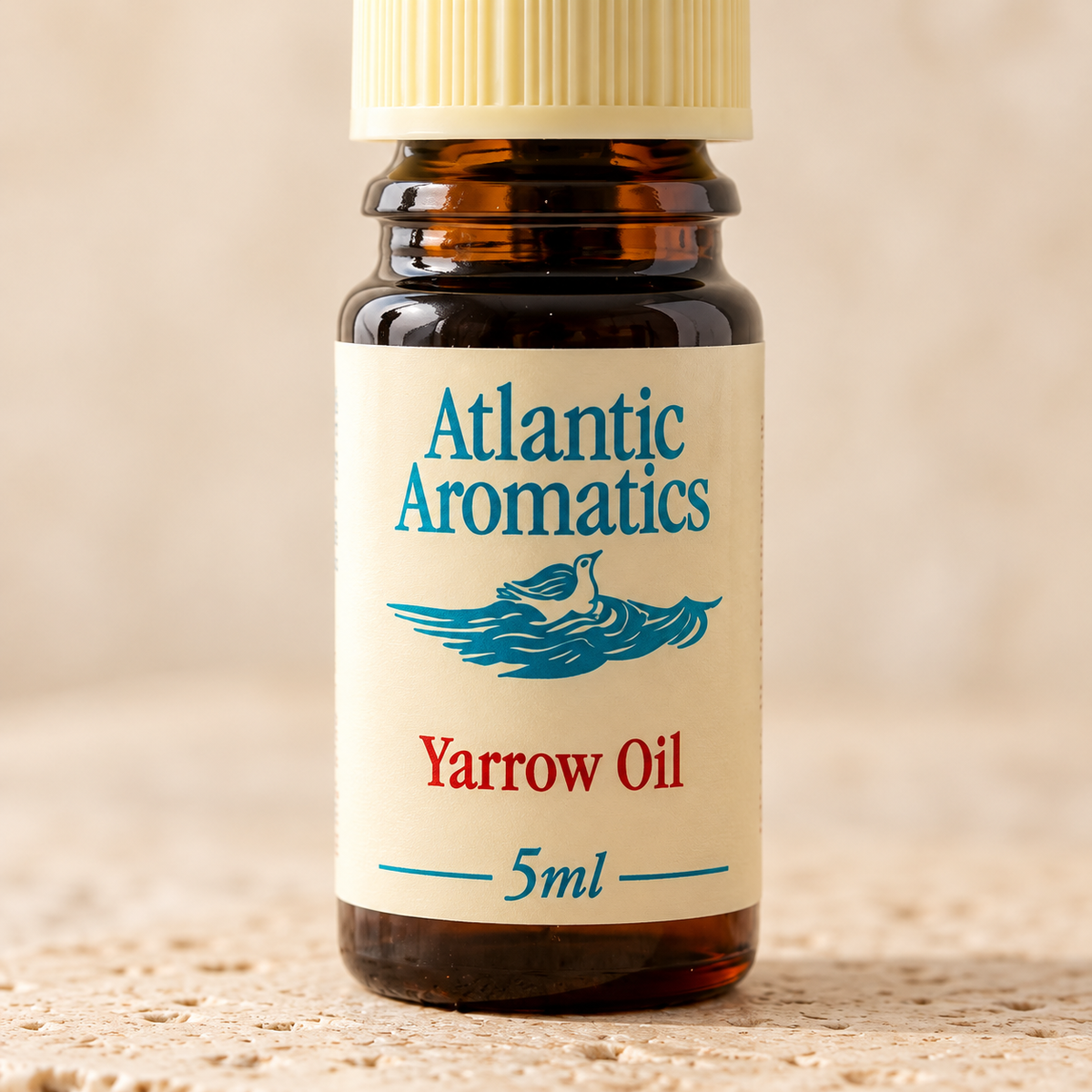 Atlantic Aromatics Yarrow Essential Oil – 5ml — front label close-up