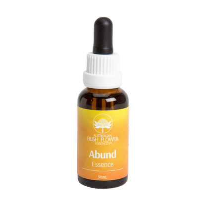 Australian Bush Flower Abund (Abundance) Essence Drops – 30ml — original manufacturer bottle photograph