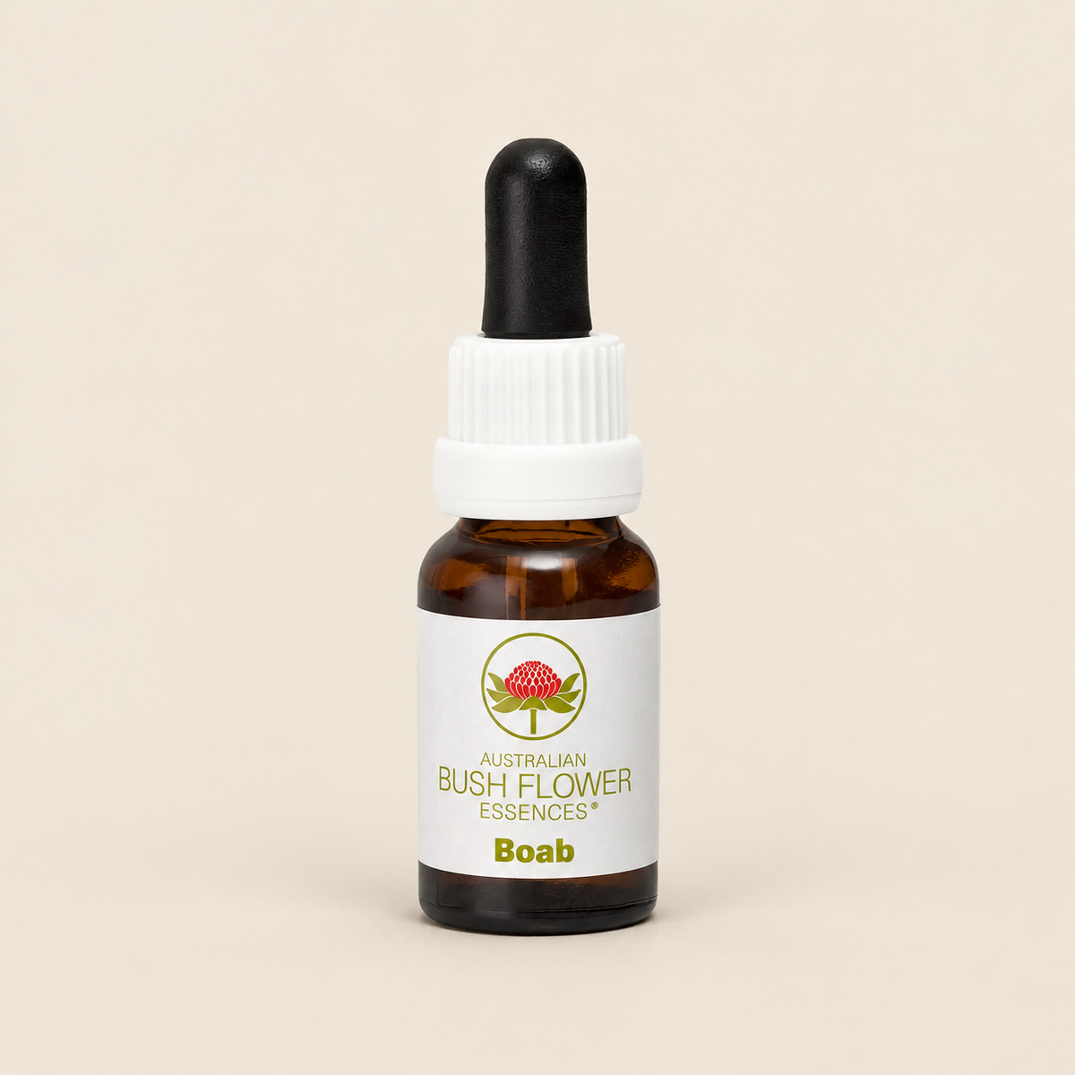Australian Bush Flower boab 15ml — bottle on a warm beige background