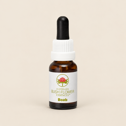 Australian Bush Flower boab 15ml — bottle on a warm beige background